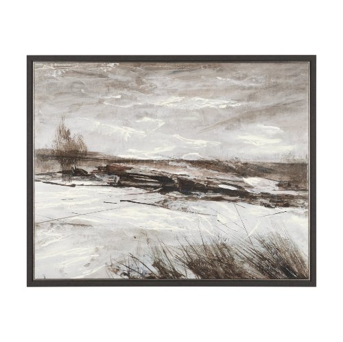 102703-FL - Quiet Horizons I by Mercana Studio Hand-Embellished Textured Framed Canvas Artwork