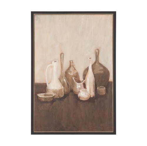 102705-FL - Bottled Perspective I by Mercana Studio Hand-Embellished Textured Framed Canvas Artwork