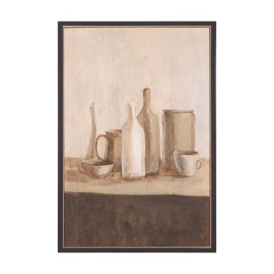 Bottled Perspective II by Mercana Studio Hand-Embellished Textured Framed Canvas Artwork