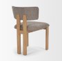 71250 - Soho Curved Open Back Gray Chenille Tripod Frame Dining Side Chair