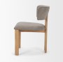 71250 - Soho Curved Open Back Gray Chenille Tripod Frame Dining Side Chair