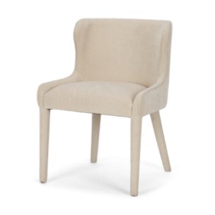Nolan Slope Cream Chenille Dining Chair