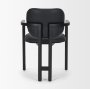 71257 - Carlisle Curved Back Black Leather Tripod Frame Dining Armchair
