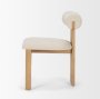 71259 - Tribeca Curve Open Back Cream Chenille Tripod Frame Dining Chair