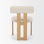 71259 - Tribeca Curve Open Back Cream Chenille Tripod Frame Dining Chair