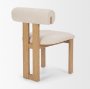 71259 - Tribeca Curve Open Back Cream Chenille Tripod Frame Dining Chair