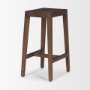 71132 - Colony Medium-Dark Brown Solid Wood Counter Stool