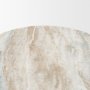71134-AB - Allyson 32"  Round Medium Brown Wood w/Savar Pink Marble Top Bistro Table