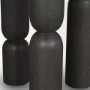 71138-AB - Sonel Matte Black Wood Pedestal Foyer Table
