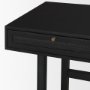 71145 - Grier  60" Black Solid Wood W/ Black Cane Office Desk