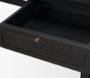 71145 - Grier  60" Black Solid Wood W/ Black Cane Office Desk