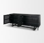 71146 - Grier 72" Black Wood W/ Black Cane Sideboard