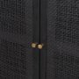 71146 - Grier 72" Black Wood W/ Black Cane Sideboard