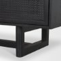 71146 - Grier 72" Black Wood W/ Black Cane Sideboard