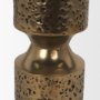 71148 - Akira Small Hammered Gold Metal Pillar Candle Holder