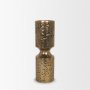 71149 - Akira Large Hammered Gold Metal Pillar Candle Holder