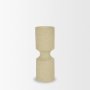 71150 - Akira Small Textured Beige Metal Pillar Candle Holder