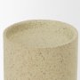 71150 - Akira Small Textured Beige Metal Pillar Candle Holder