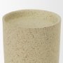 71150 - Akira Small Textured Beige Metal Pillar Candle Holder