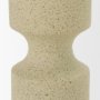 71150 - Akira Small Textured Beige Metal Pillar Candle Holder