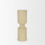 71151 - Akira Large Textured Beige Metal Pillar Candle Holder