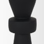 71152 - Odilia Small Smooth Matte Black Metal Geometric Pillar Candle Holder