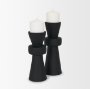 71152 - Odilia Small Smooth Matte Black Metal Geometric Pillar Candle Holder