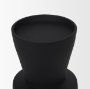 71153 - Odilia Large Smooth Matte Black Metal Geometric Pillar Candle Holder