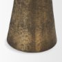 71154 - Odilia Small Textured Antiqued Gold Metal Geometric Pillar Candle Holder