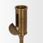 71156 - Chantria Small Solid Natural Brass Adjustable Taper Candle Holder
