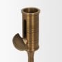 71157 - Chantria Large Solid Natural Brass Adjustable Taper Candle Holder