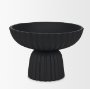 71158 - Ciaran Smooth Fluted Matte Black Metal Decorative Bowl