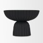71158 - Ciaran Smooth Fluted Matte Black Metal Decorative Bowl