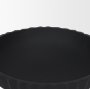71158 - Ciaran Smooth Fluted Matte Black Metal Decorative Bowl