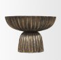 71159 - Ciaran Fluted Textured Antiqued Gold Metal Decorative Bowl