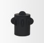 71160 - Deacon Small Matte Black Metal Canister with Sculptural Handles