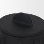 71160 - Deacon Small Matte Black Metal Canister with Sculptural Handles