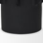 71160 - Deacon Small Matte Black Metal Canister with Sculptural Handles