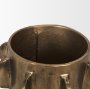 71162 - Deacon Small Antiqued Gold Metal Canister with Sculptural Handles