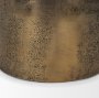 71163 - Deacon Large Antiqued Gold Metal Canister with Sculptural Handles