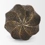 71165 - Imani Large Sculptural Textured Antiqued Gold Metal Decorative Orb Object