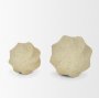 71166 - Imani Small Sculptural Textured Beige Metal Decorative Orb Object