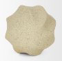 71167 - Imani Large Sculptural Textured Beige Metal Decorative Orb Object