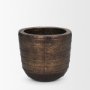 71168 - Aivana Large Antiqued Gold Metal Floor Vase
