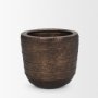 71168 - Aivana Large Antiqued Gold Metal Floor Vase