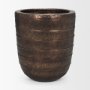 71169 - Aivana Extra Large Antiqued Gold Metal Floor Vase