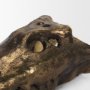 71170 - Alistair Antiqued Gold Cast Metal Decorative Skull Object