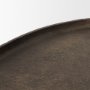 71171 - Jianna Small Oval Textured Antiqued Gold Metal Tray with Handles