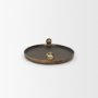 71172 - Jianna Large Oval Textured Antiqued Gold Metal Tray with Handles