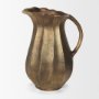 71175 - Anya Antiqued Brass Scalloped Petal Cast Metal Jug